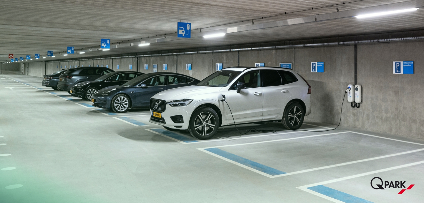 Car charging at Q-Park Netherlands with GreenFlux back-end